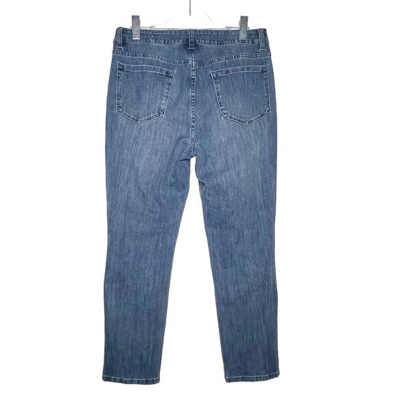 SOFT SURROUNDINGS Straight Leg Ankle Jeans High Rise Medium Wash Denim Size 12 - Picture 5 of 9